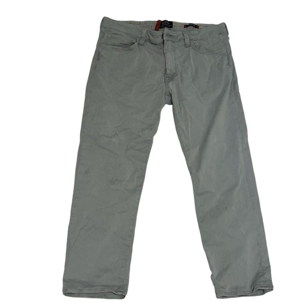 34 Heritage Slim Fit Men’s Green Stretch Jeans 32x30 Luxury Denim